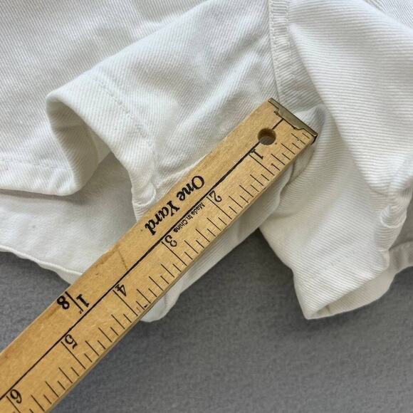 Vintage 90's Bonjour Button Fly Women's Jean Shorts Size 11/12 White - Picture 6 of 14